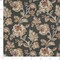 Black Floral Linen Look Print Upholstery Fabric by The Yard - SKU: Bernard Tobacco